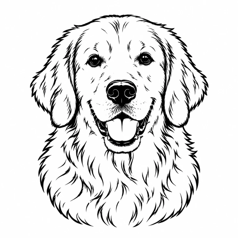 Classic outline of the same dog
